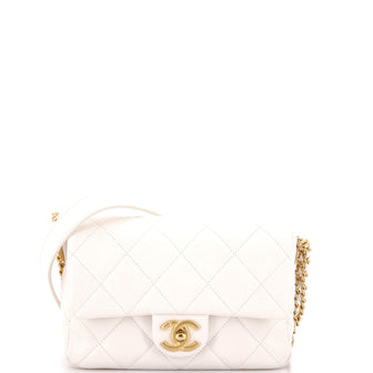 Chanel Twist Your Buttons Flap Bag Quilted Caviar Small