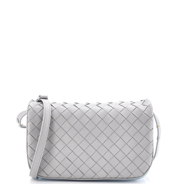 Bottega Veneta Puff Pouch Bag on Strap Intrecciato Leather