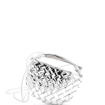 Bottega Veneta Sardine Top Handle Bag Metallic Leather Mini