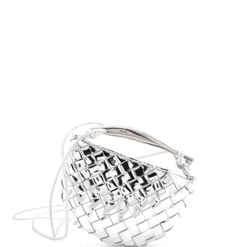 Bottega Veneta Sardine Top Handle Bag Metallic Leather Mini