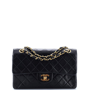 Chanel Vintage Classic Double Flap Bag Quilted Lambskin Small