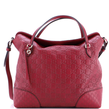 Gucci Bree Convertible Top Handle Bag Guccissima Leather Medium