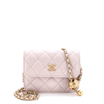 Chanel Pearl Crush Flap Clutch with Chain Quilted Lambskin Mini