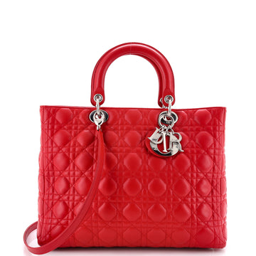 Christian Dior Lady Dior Bag Cannage Quilt Lambskin Large