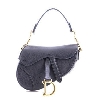 Christian Dior Saddle Handbag Leather Mini