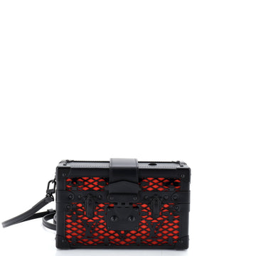 Louis Vuitton Petite Malle Handbag Monogram Lace Leather