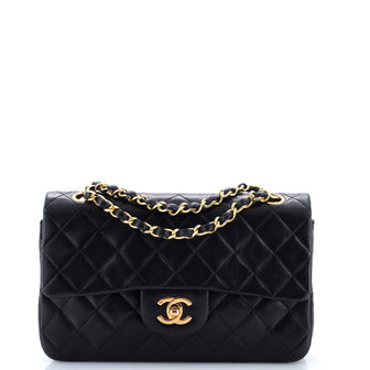 Chanel Vintage Classic Double Flap Bag Quilted Lambskin Small