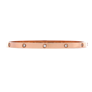 Cartier Love 10 Diamond Bracelet 18K Rose Gold with Diamonds Small