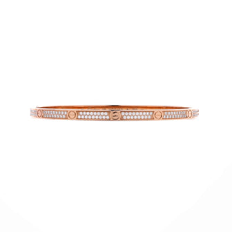 Cartier Love Bracelet 18K Rose Gold with Pave Diamonds Small
