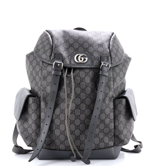Gucci Ophidia Flap Backpack GG Coated Canvas Medium