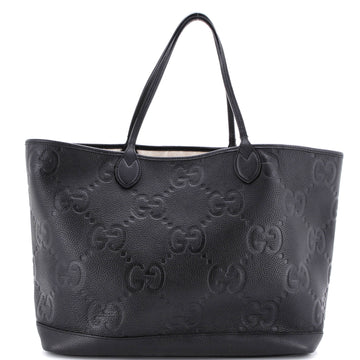 Gucci Open Shopping Tote Jumbo GG Embossed Leather Large