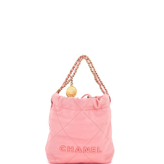 Chanel 22 Chain Hobo Quilted Caviar Mini