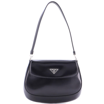 Prada Cleo Flap Shoulder Bag Spazzolato Leather Small