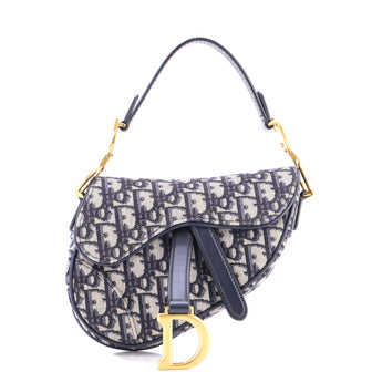 Christian Dior Saddle Handbag Oblique Canvas Mini