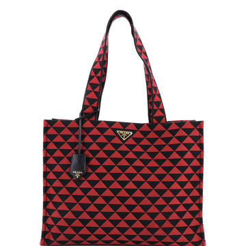 Prada Symbole Shopper Tote Jacquard Horizontal