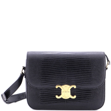 Celine Triomphe Shoulder Bag Lizard Medium