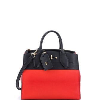 Louis Vuitton City Steamer Handbag Leather PM