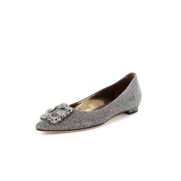 Manolo Blahnik Women's Hangisi Flats Glitter Fabric