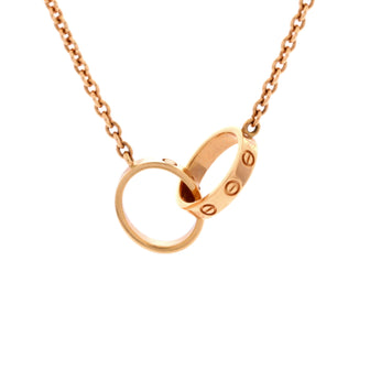 Cartier Love Interlocking Necklace 18K Rose Gold