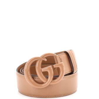 Gucci GG Marmont Monochrome Belt Leather with Enamel Wide