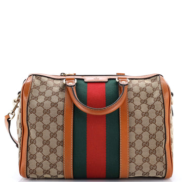 Gucci Vintage Web Boston Bag GG Canvas Medium