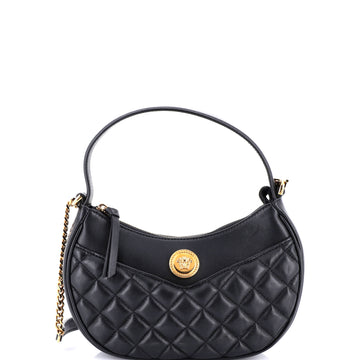 Versace Medusa Half Moon Bag Quilted Leather
