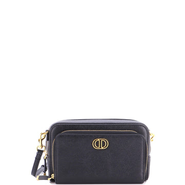 Christian Dior Caro Double Pouch Crossbody Bag Leather