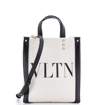 Valentino Garavani Grande Plage VLTN Tote Canvas Mini