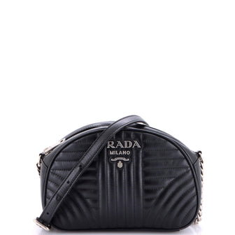 Prada Dome Crossbody Bag Diagramme Quilted Leather Small