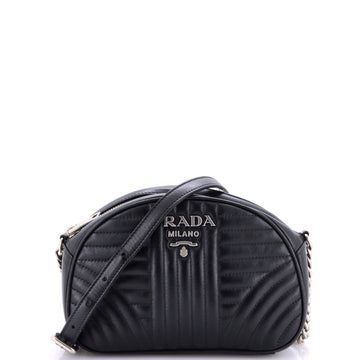 Prada Dome Crossbody Bag Diagramme Quilted Leather Small