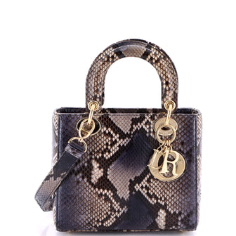 Christian Dior Lady Dior Bag Python Small