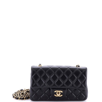 Chanel Classic Single Flap Bag Quilted Lambskin Mini