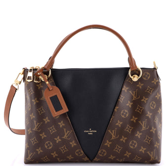 Louis Vuitton V Tote Monogram Canvas and Leather MM