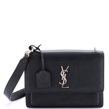 Saint Laurent Sunset Satchel Leather Medium