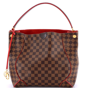 Louis Vuitton Caissa Hobo Damier with Leather