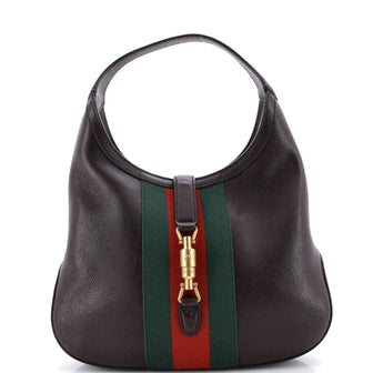 Gucci Web Jackie Soft Hobo Leather Medium