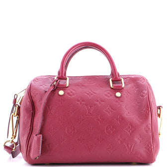 Louis Vuitton Speedy Bandouliere Bag Monogram Empreinte Leather 25