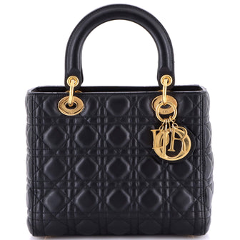 Christian Dior Lady Dior Bag Cannage Quilt Lambskin Medium