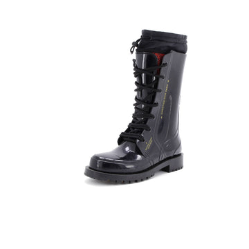 Christian Dior Women's Diorcamp Combat Rain Boots Rubber