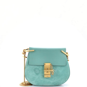 Chloe Drew Crossbody Bag Leather and Suede Mini