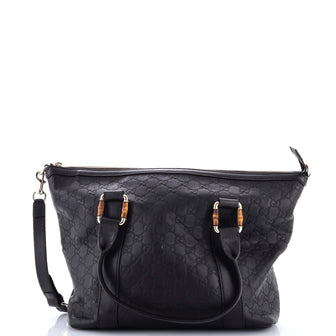 Gucci Bamboo Bar Tote Leather with Guccissima Detail Medium