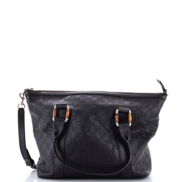 Gucci Bamboo Bar Tote Leather with Guccissima Detail Medium