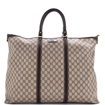 Gucci Joy Zip Top Tote GG Coated Canvas XL
