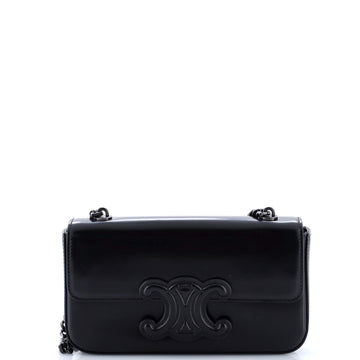 Celine Triomphe Chain Shoulder Bag Leather Small