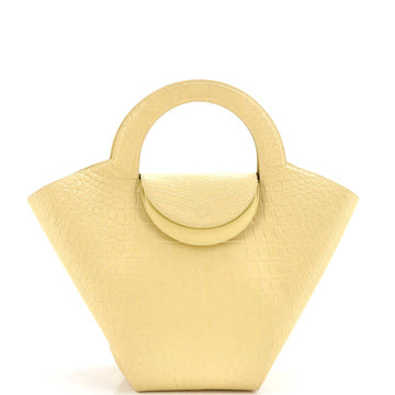 Bottega Veneta Doll Tote Crocodile Embossed Leather Medium