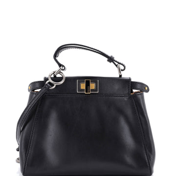 Fendi Peekaboo Bag Leather with Calf Hair Interior Mini