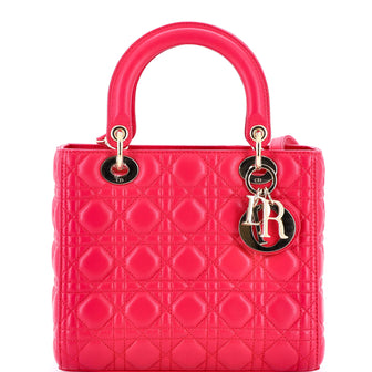 Christian Dior Lady Dior Bag Cannage Quilt Lambskin Medium