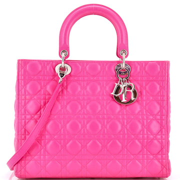 Christian Dior Lady Dior Bag Cannage Quilt Lambskin Large