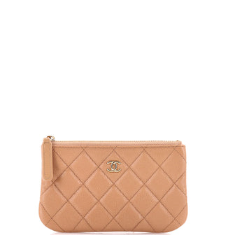 Chanel Classic O Case Pouch Quilted Caviar Mini