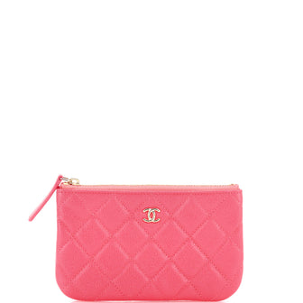 Chanel Classic O Case Pouch Quilted Caviar Mini
